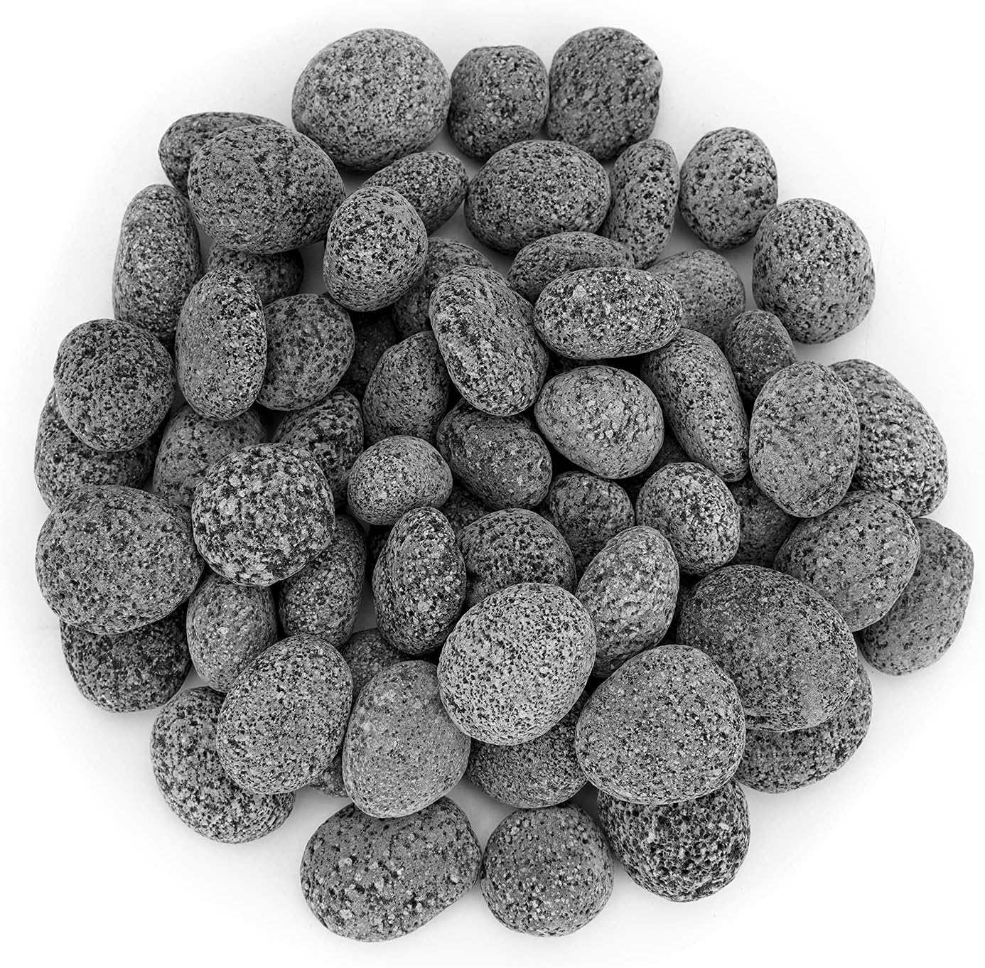 Stanbroil Tumbled Lava Rock Pebbles for Indoor or Outdoor Gas Fire Pits and Fireplaces - 10 pounds (1/2"-1")