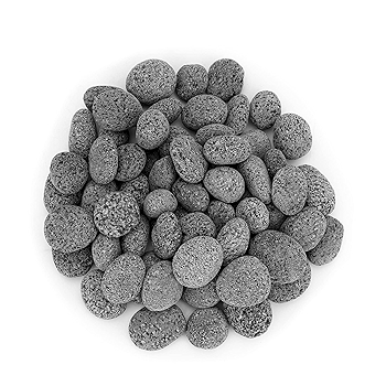 Stanbroil 火山岩卵石用于室内外燃气火坑和壁炉