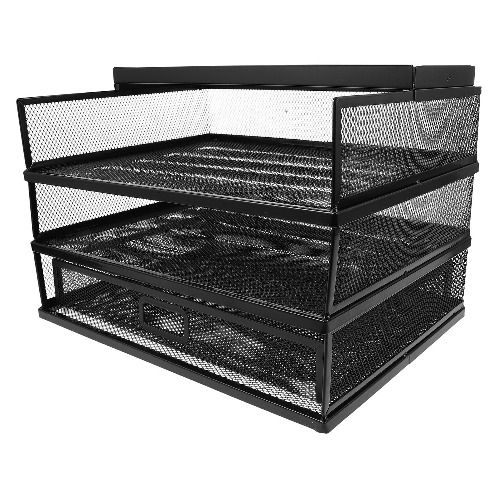 Healifty Organizador de Escritorio Metálico Estante para Archivos y Almacenamiento de Documentos Resistente y Fácil de Limpiar para Oficina y Hogar