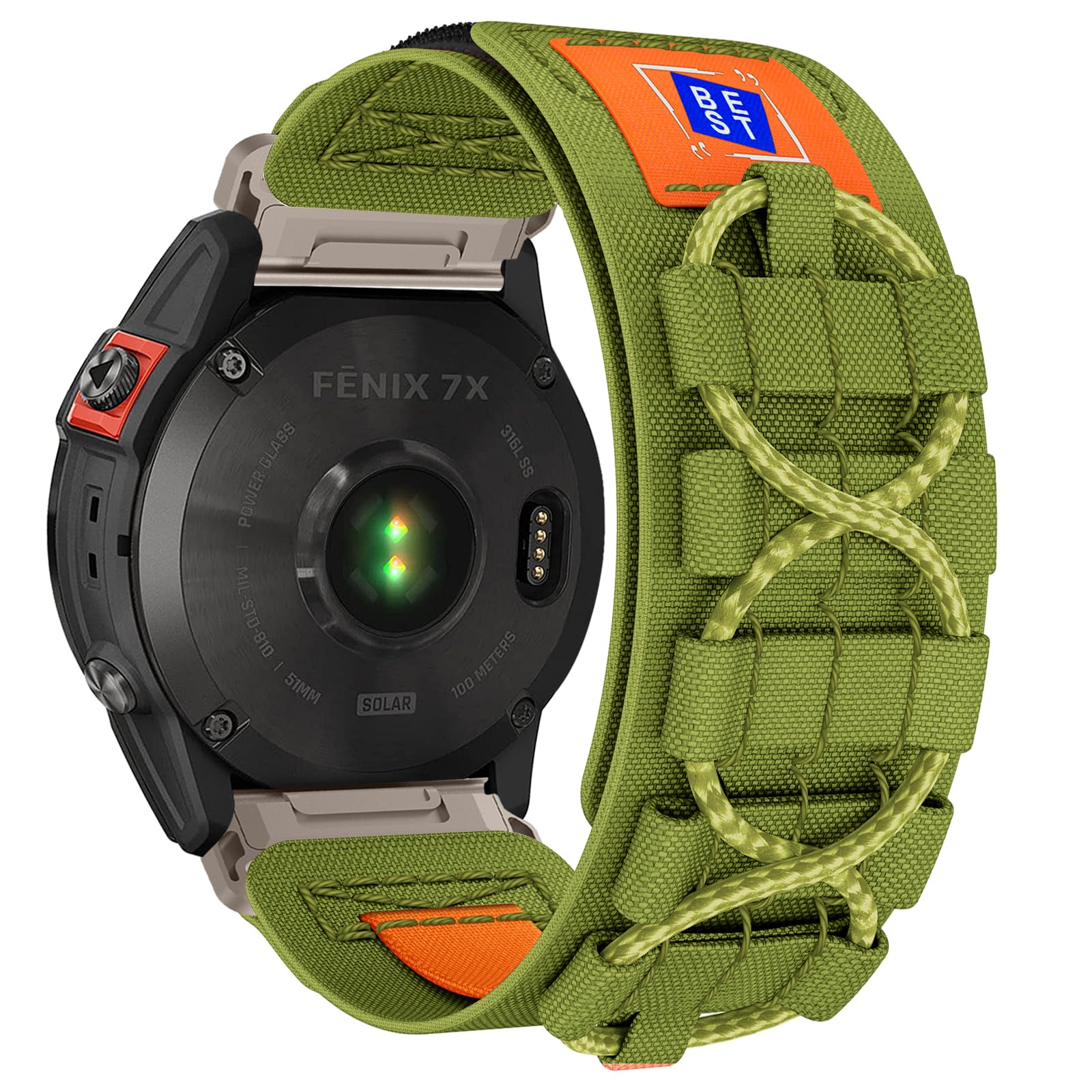 BIRDTOBR Strap for Fenix 7X/ 6X/ 5X, 26mm Soft Nylon Sports Replacement Wristband