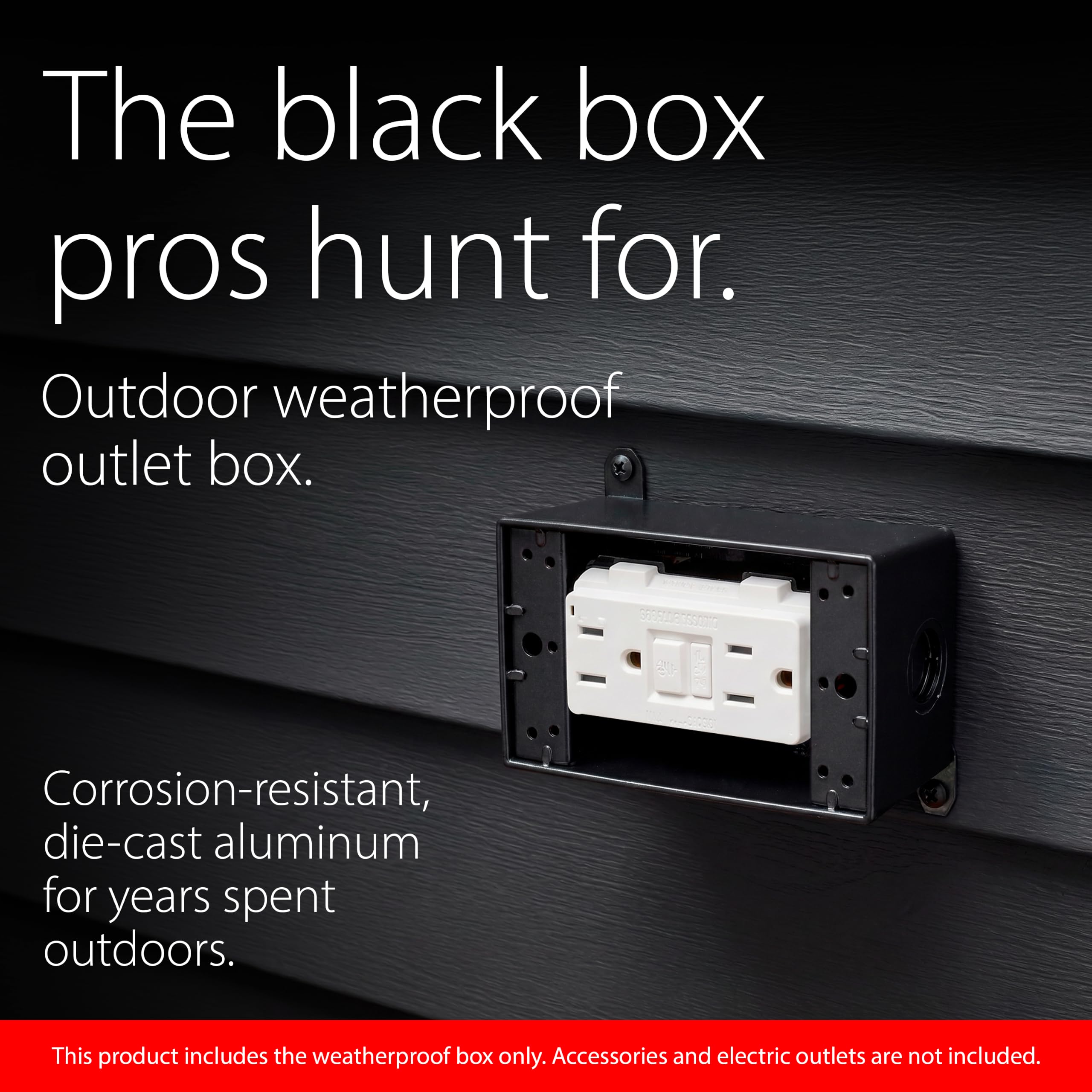 RAB B3B Black Weatherproof Outdoor Electrical Box -2