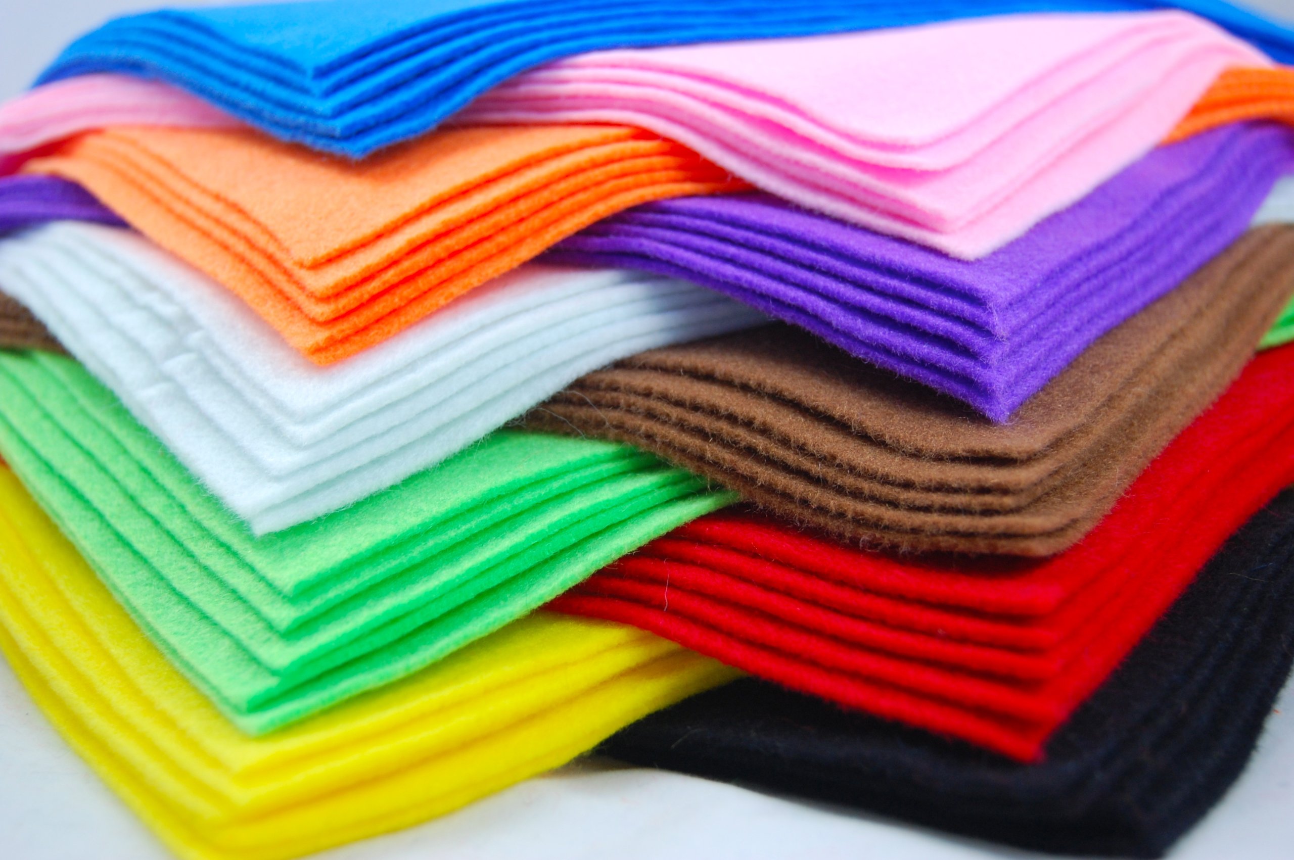 Anycraft-Uk Mixed 10 Felt Fabric Sheets, Colours, A4 Sheets