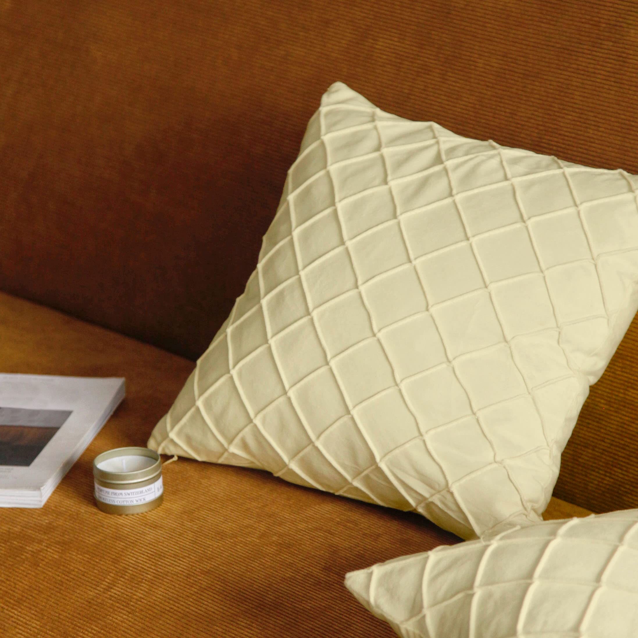 MARARDI Pack da 2 Federe per Cuscino in Morbido Velluto [Grigio] 45x45 cm con [Cerniera Invisibile] Decorativo Letto Divano Sedia Camera Cucina Giardino Soggiorno Studio e Ufficio