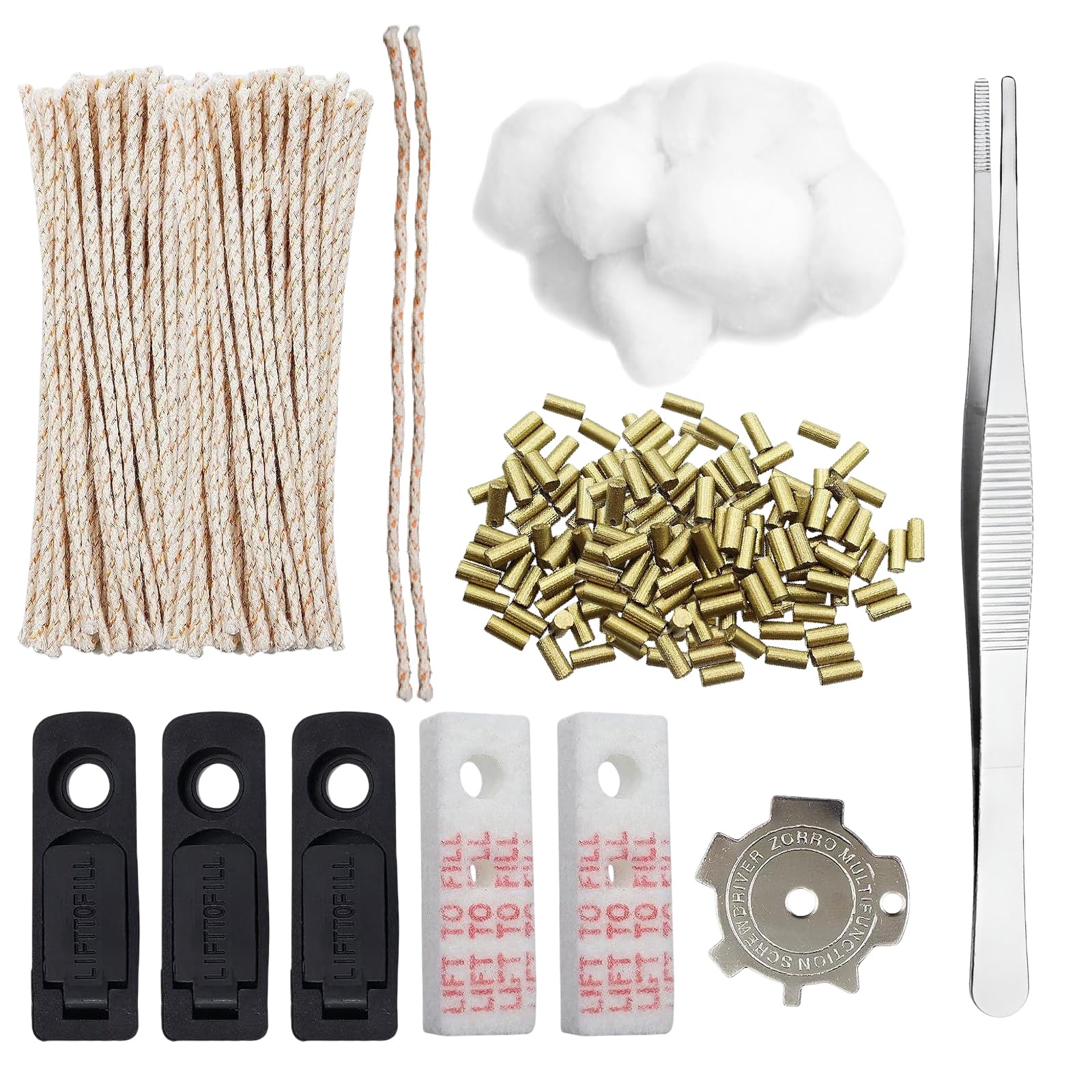 Set Accessori Zippo 8 Pezzi – Contiene: 1 Benzina 125ml, 1 Stoppino, 1 Dispenser Con 6 Pietre Focaie E Pinzetta
