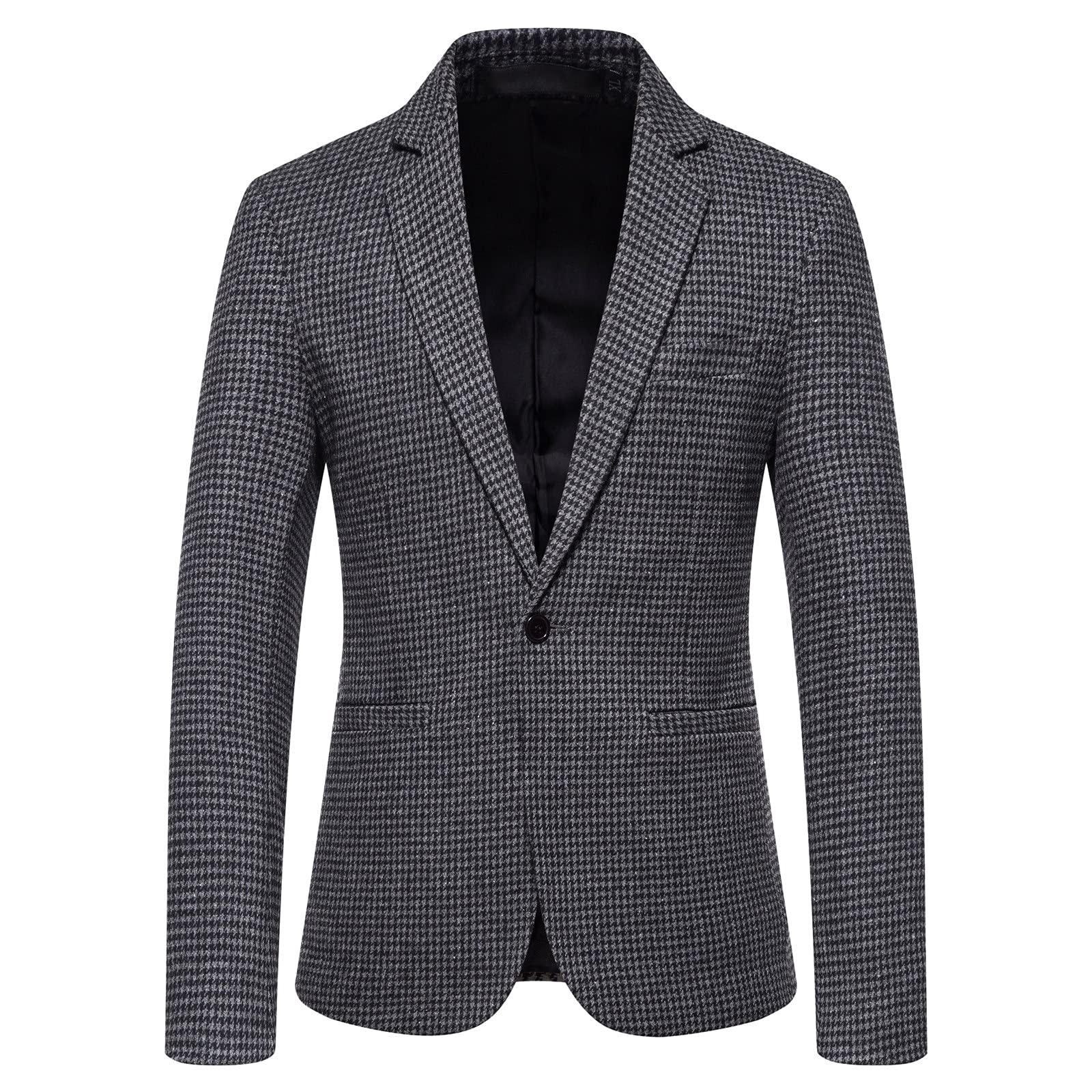 Veste Noire Homme Costume de luxe imprimé pour hommes blouse blouse bouton revers Slim fit chemise élégante veste Party manteau formel avec poche Veste Imperméable Homme Sport