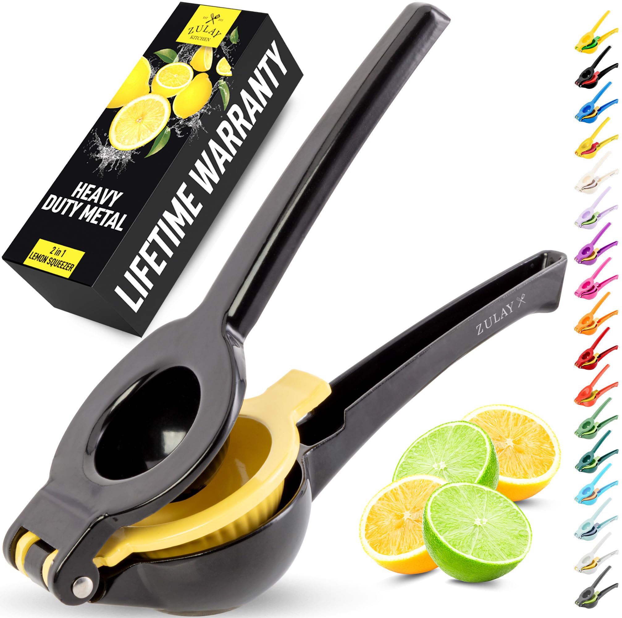 Amazon.com: Zulay Kitchen Metal 2-in-1 Lemon Squeezer - Sturdy Max