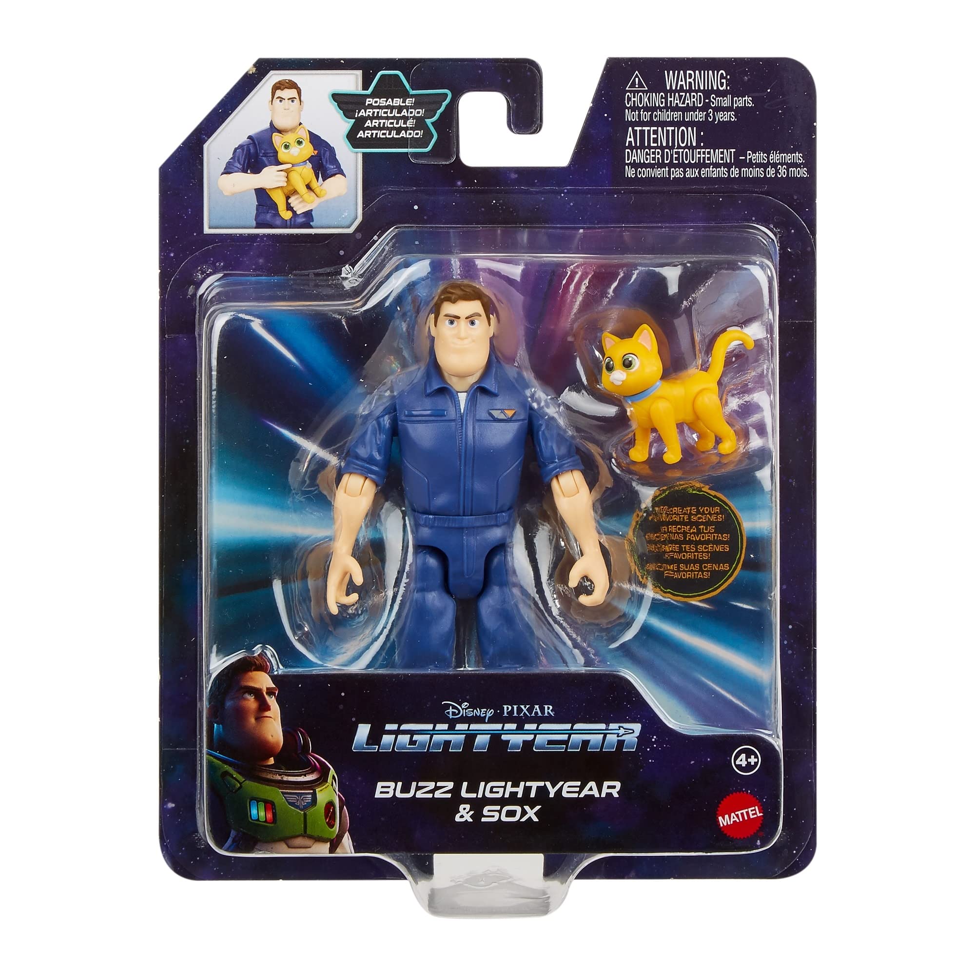 Buy Disney Pixar Lightyear Buzz Lightyear & Sox Authentic Action Figure