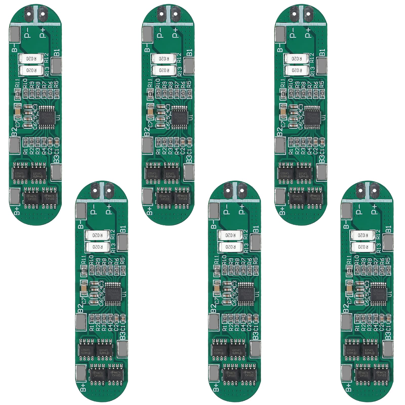 Alinan 6pcs 4S 14.4V 14.8V 16.8V 5A 18650 Lithium Battery Protection Board Overcharge Protection BMS PCB Circuit Module