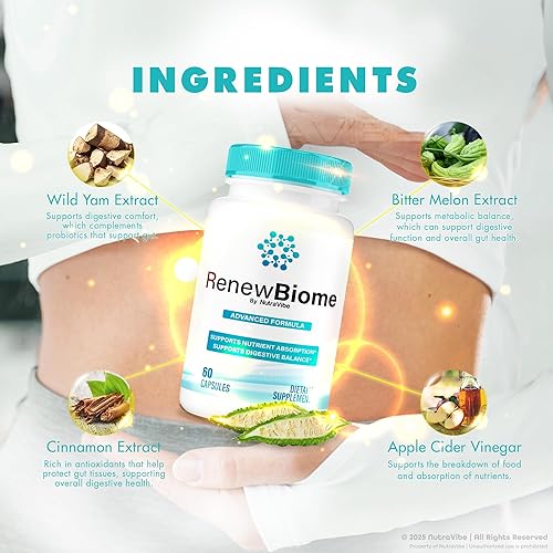 Miniatura 5 de Renueva la piel y el intestino del bioma fórmula RenewBiome Skin & Gut Harmony con ingredientes limpios inspirados en semillas de uva y apoyo