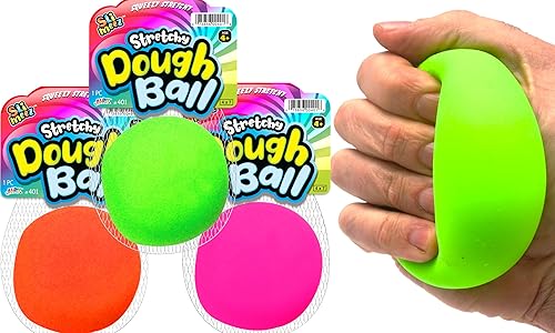 Bola de masa blanda (12 bolas surtidas) Juguetes sensoriales de color neón para niños, terapia de alivio del estrés, juguetes para autismo y TDAH.