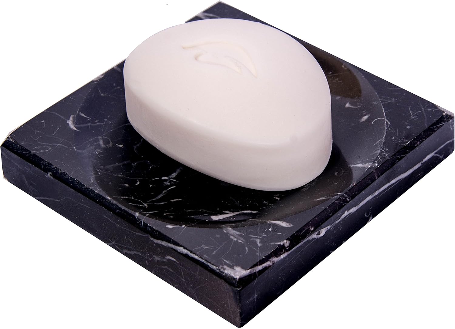 CraftsOfEgypt Black Marble Soap Dish - Polished and Shiny Marble Dish Holder – Beautifully Crafted Bathroom Accessory