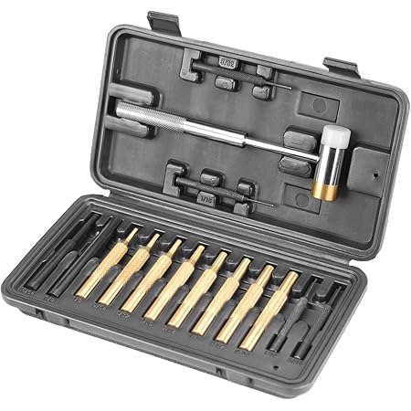 Wheeler Hammer and Punch Set with Punches, Brass/Polymer Hammer, Storage Case for Gunsmithing, Firearm Maintenance