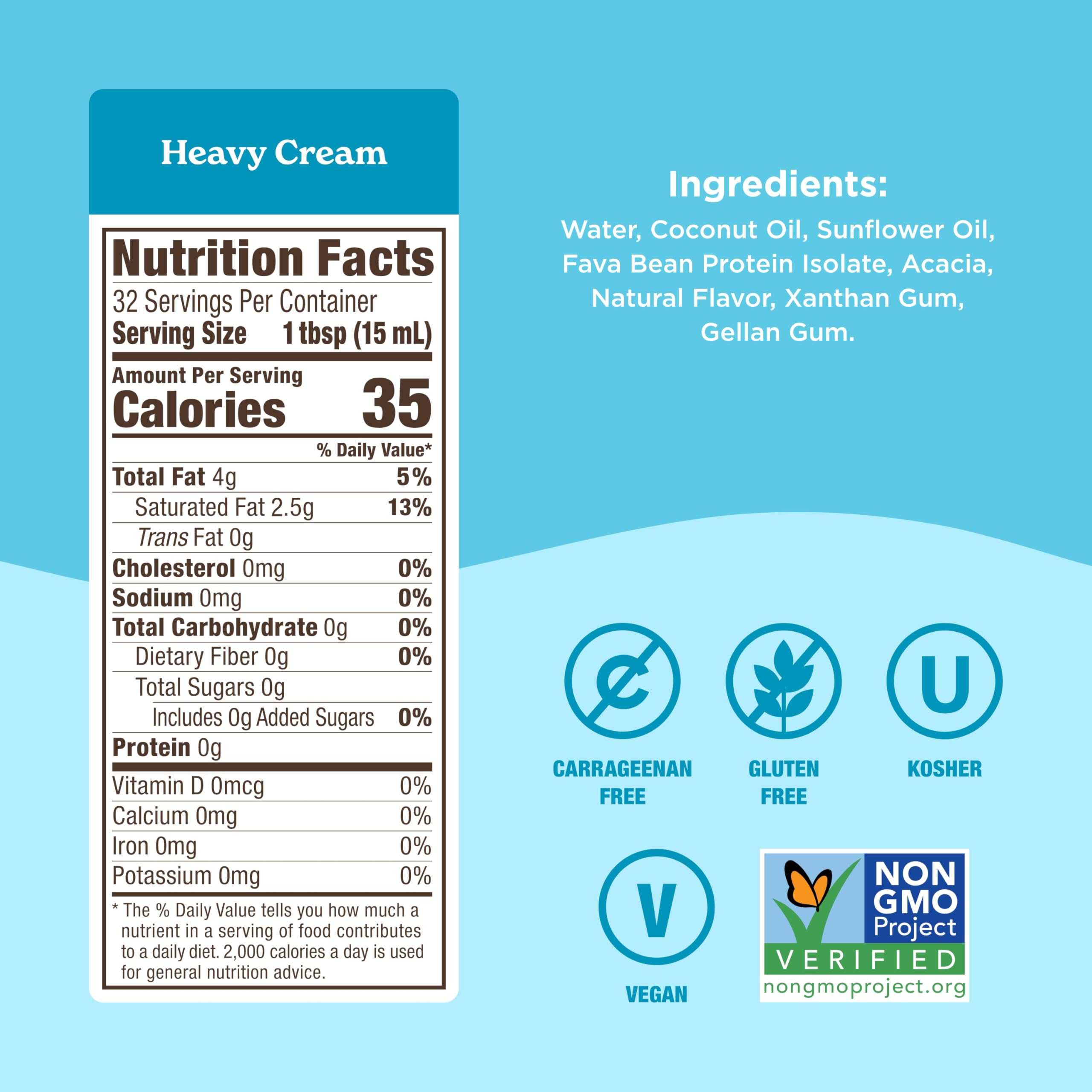 Califia Farms - Heavy Whip Cream Dairy Free Substitute 16 9 Oz Soy Free Plant Based Vegan Non — view 2