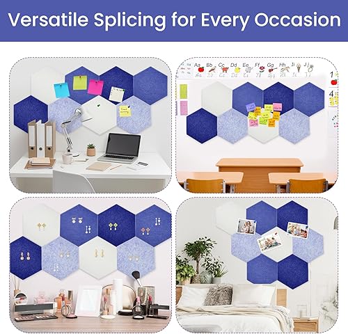 Miniatura 4 de Paquete de 8 paneles acústicos de alta densidad, paneles de pared insonorizados autoadhesivos, paneles de espuma acústica a prueba de sonido,