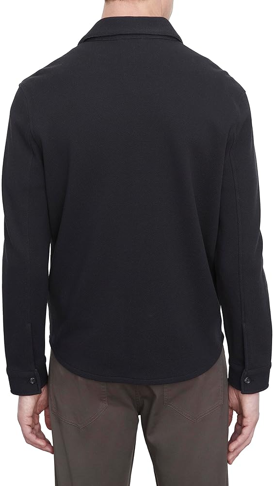 Amazon.com: Vince Mens SHIRT JKT, BLACK/MED H GREY, X-SMALL