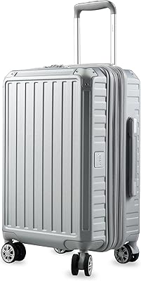 LUGGEX Carry On Luggage 22x14x9 Airline Approved - Expandable PC Hardside Luggage with Spinner Wheels - 4 Metal Corner Has...