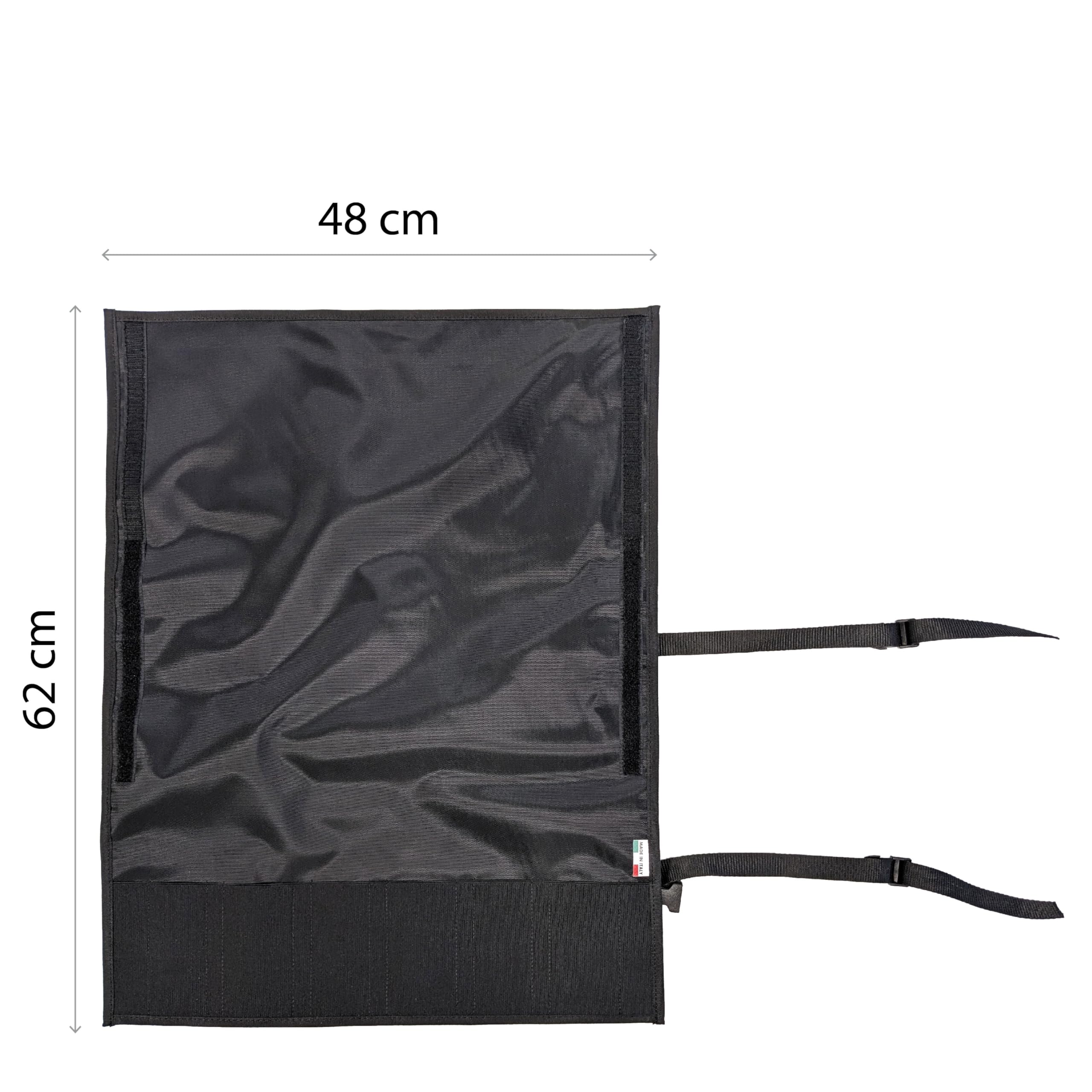 Ambrogio Sanelli - Rollo porta cuchillos Chef, funda para 6 cuchillos/accesorios, apto para cuchillas de hasta 30 cm, 2 hebillas ajustables y asa de transporte, práctico y seguro, 48 x 62 cm
