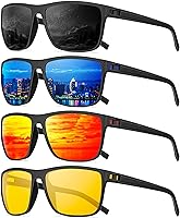 Vista 19 de Gafas de sol polarizadas para hombre, anteojos de sol polarizados con protección UV, lentes de sol ligeras para conducir, pescar, jugar al golf