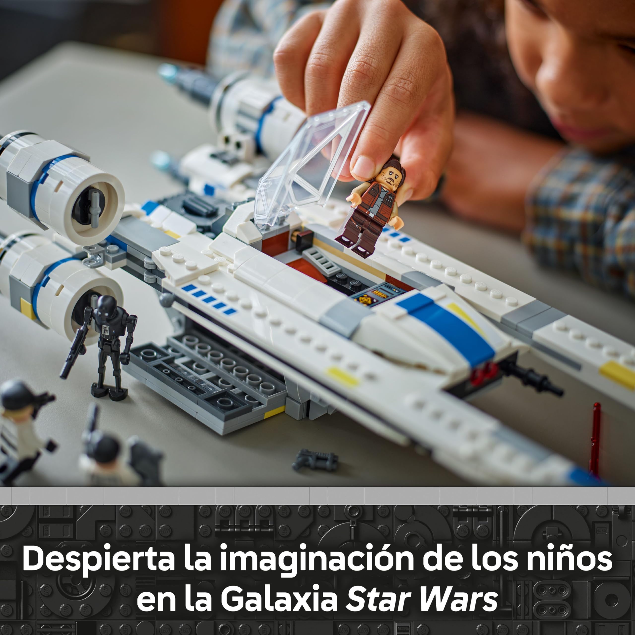 LEGO Star Wars 75399 Caza Estelar Rebelde ala-U - Maqueta de Nave de Juguete con ala Móvil, 3 Minifiguras (Inc. Cassian Andor) y Figura de Droide K-2SO - Regalo para Niños de 8+ Años y Fans de Andor
