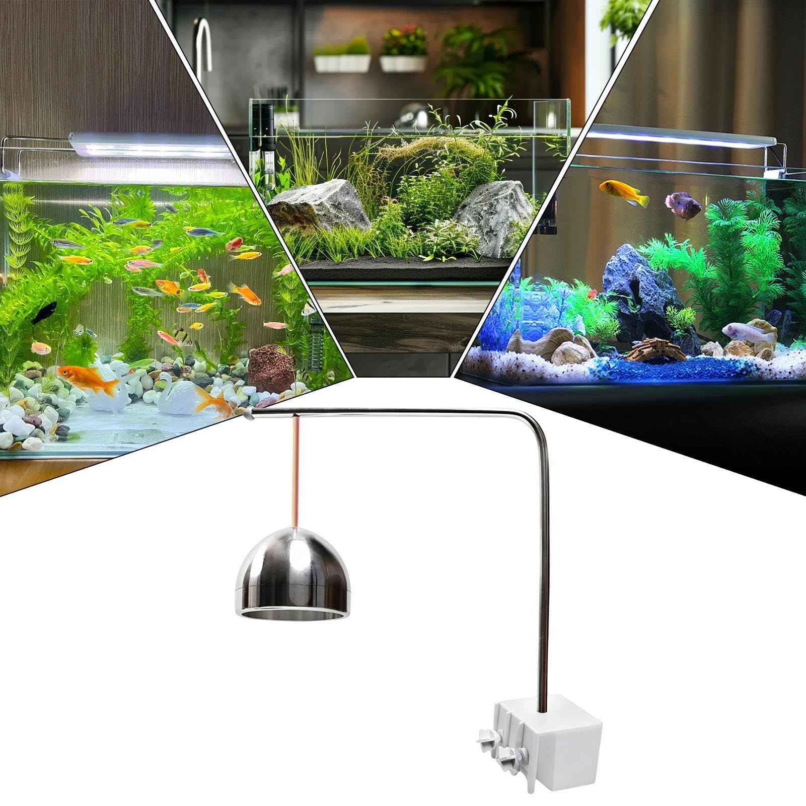 Éclairage à clip pour aquarium, 3 couleurs, grand angle réglable à 120 degrés, éclairage LED pour aquarium, magasin, spa, café, maison, salon, bureau, hall, hôtel
