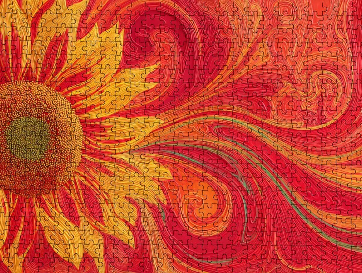 Puzzle per Adulti 6000, Girasole Astratto, legno Classico Puzzles LDYQS6594