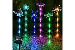 Set of 6 Acrylic Solar Lights for Gardens