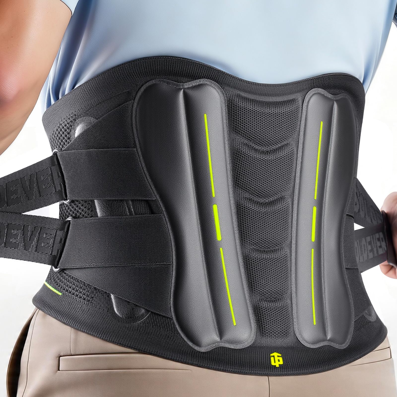 SOLOEVER Ultra Breathable Back Brace for Lower Back Pain [Upgraded Medical-Grade Support] Back Support Belt for Men & Women with Lumbar Pad - Immediate Relief from Sciatica, Herniated Disc, Scoliosis