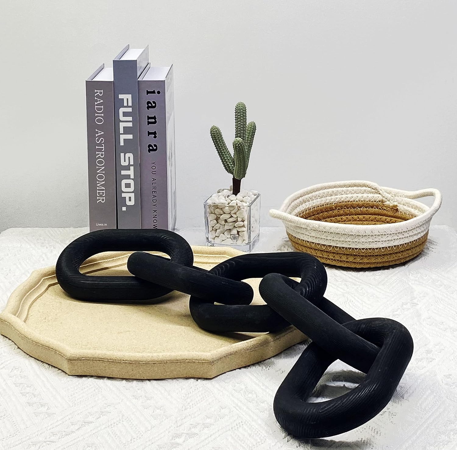 Wood Chain Link Decor 18 9 Inches Length Aesthetic Room Decor 5 Link AC SL1500