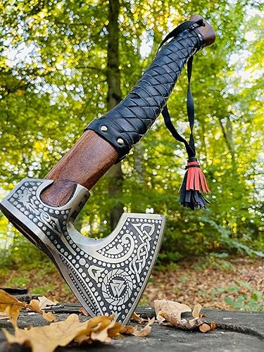 Miniatura 4 de Hacha vikinga hecha a mano con hacha para lanzar hachas, hachas picadoras, regalos para hombres, herramienta de mano de trabajo de madera, regalos