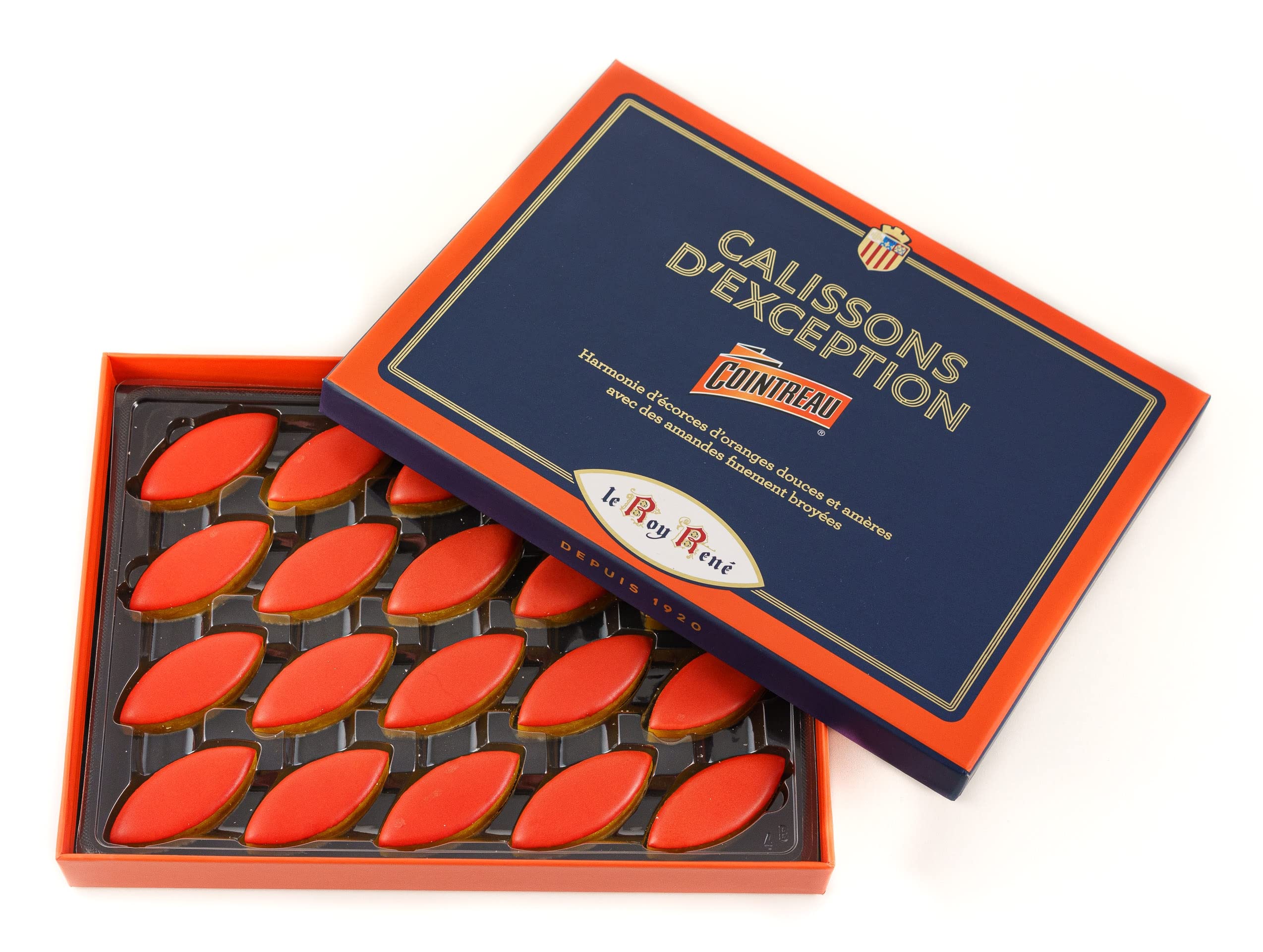 LE ROY RENÉ Epicerie Fine - Boite rectangle de 20 Calissons d'Aix, calissons d’exception au Cointreau 200g.