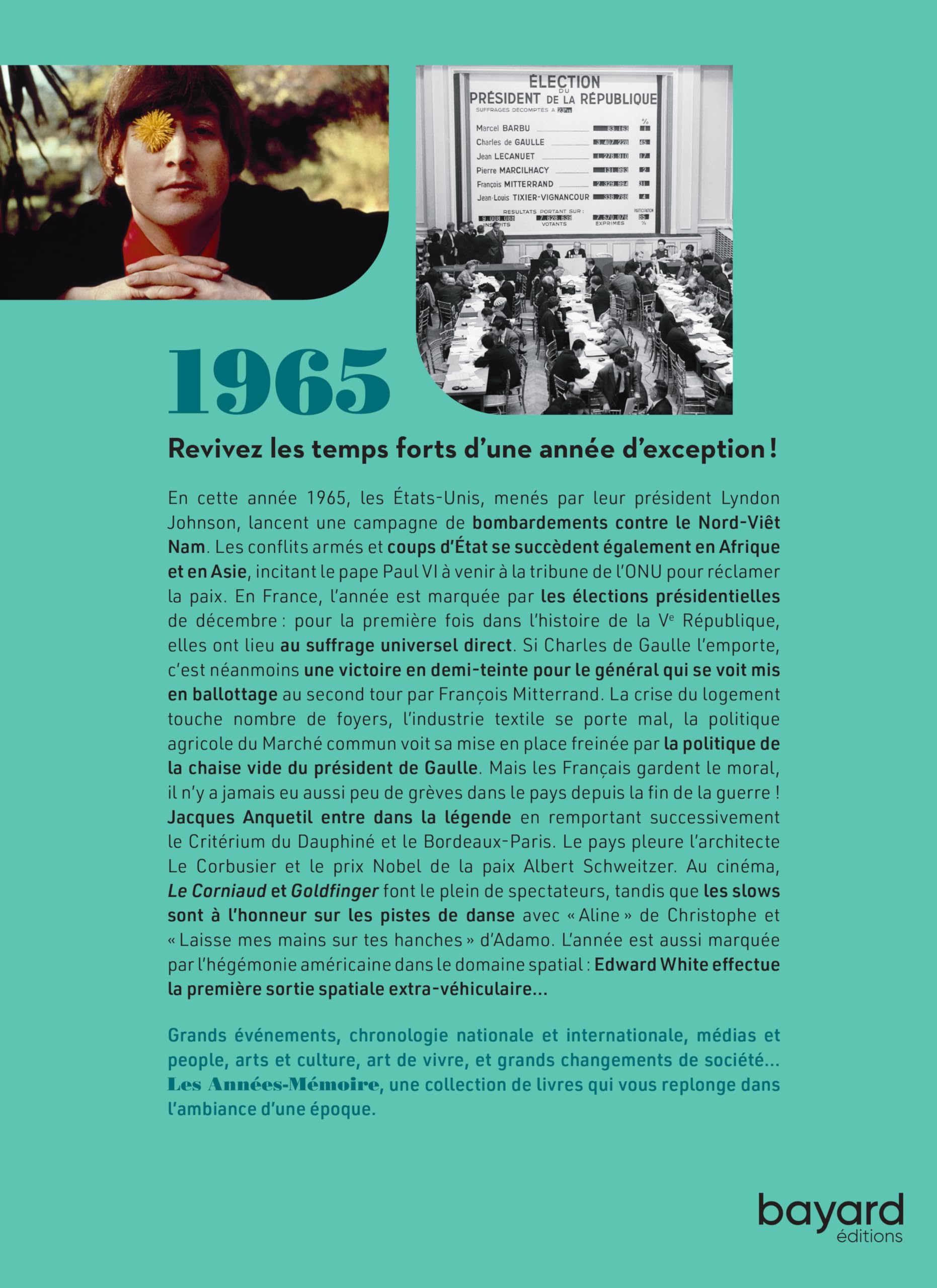 Les Années-Mémoire volume 1965: Beau livre grand format. Idée cadeau originale : livre anniversaire-176 pages. +300 photos d'époque.