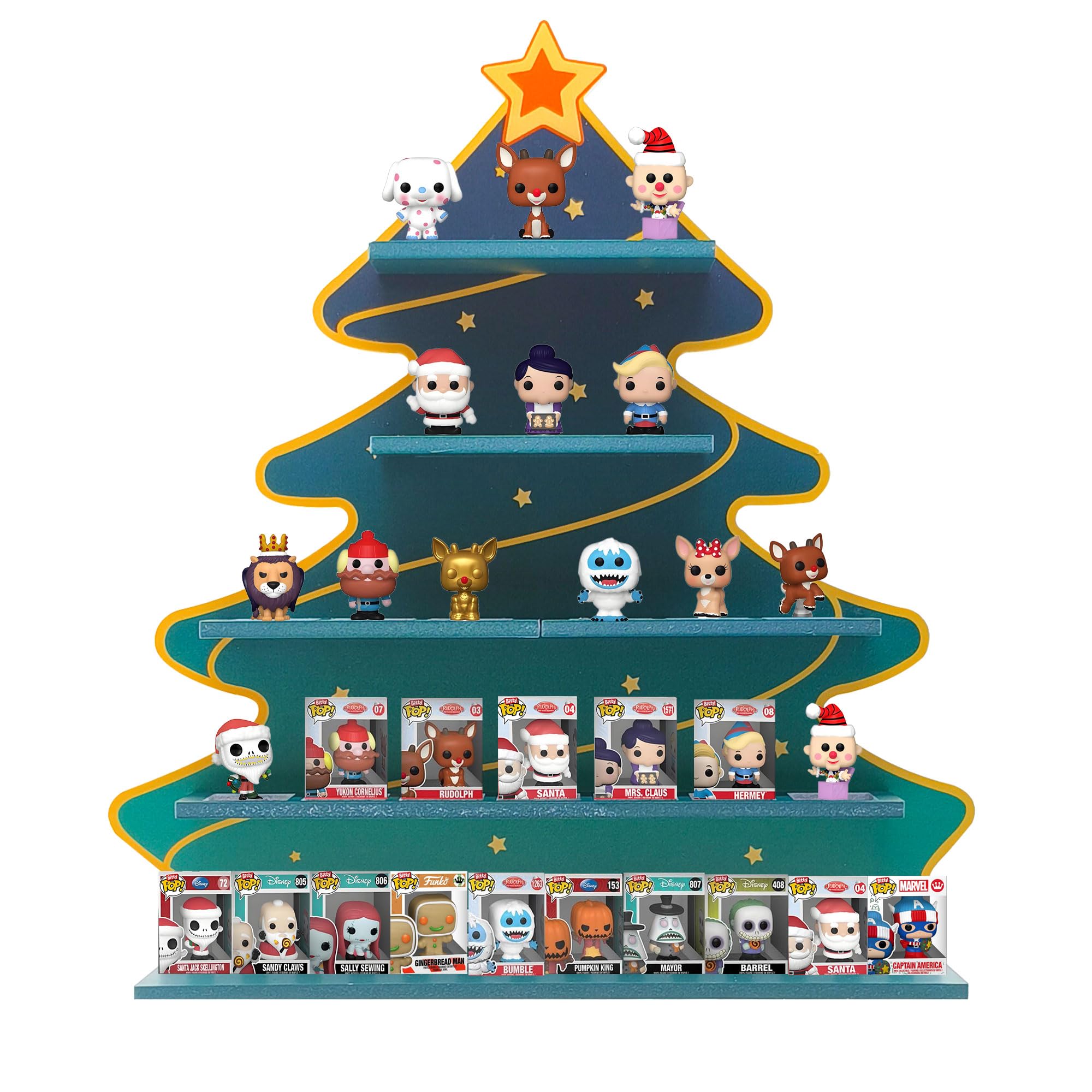AUFGELD Display Compatible with Funko Bitty Countdown Calendar, Organizing Shelf for Bitty Pops Christmas Bitty Stand - Image 4
