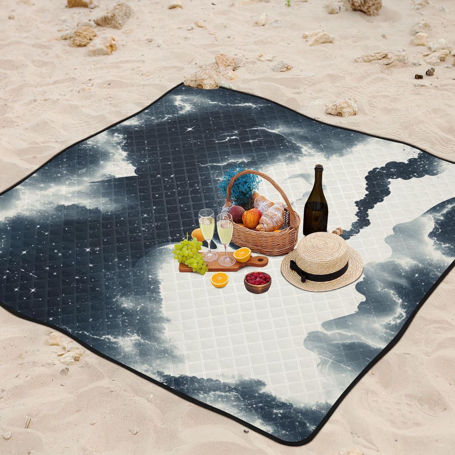 Yuiboo A Father's Day Waterproof Picnic Table Large Beach Portable Picnic Blanket for Grass Picnic Items tapetes para Picnic Vintage