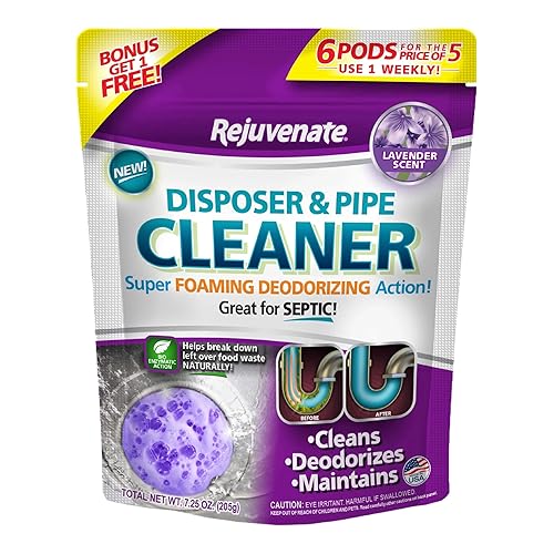 Rejuvenate Garbage Disposal and Drain Pipe Cleaner Powerful Foaming Action