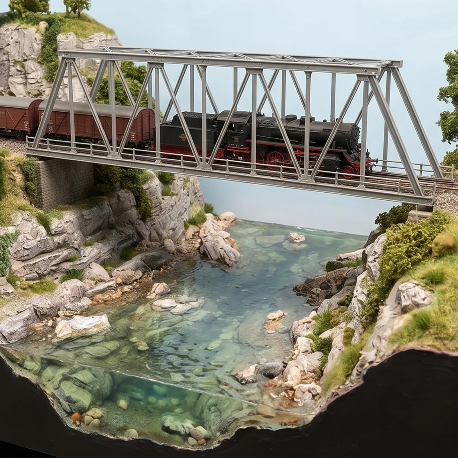 Scala HO Model Railway Bridge Model Kit per la scena creativa