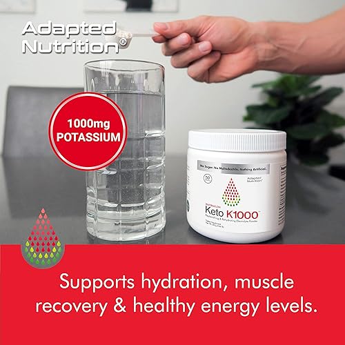Miniatura 4 de Keto K1000 - Polvo de electrolitos  Mezcla de bebida de suplemento de hidratación  50 porciones  Sandía, sabor a stevia más ligero  Naranja, sabor a