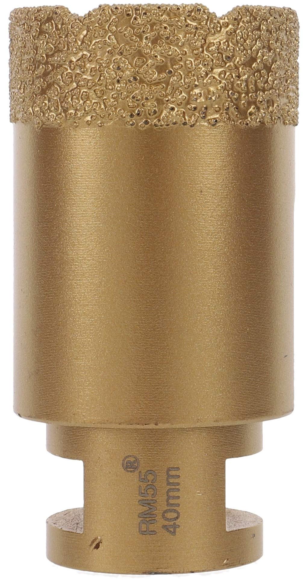PRODIAMANT profesjonalna diamentowa koronka wiertnicza do płytek 40 mm x M14 diamentowe wiertło suche PDX855.800 40 mm pasuje do szlifierek kątowych