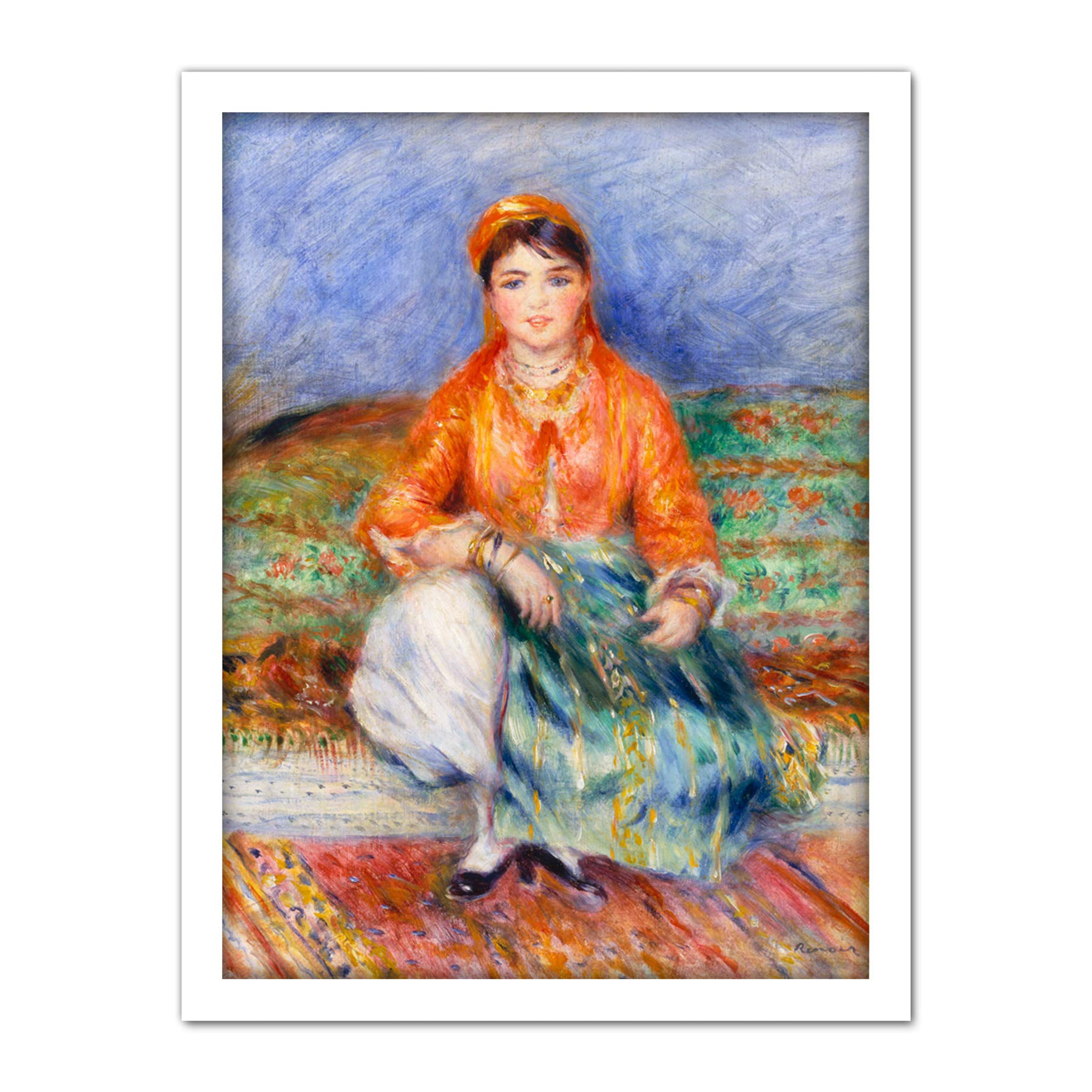 Renoir Algerian Girl Large Framed Art Print Poster Wall Decor 18x24