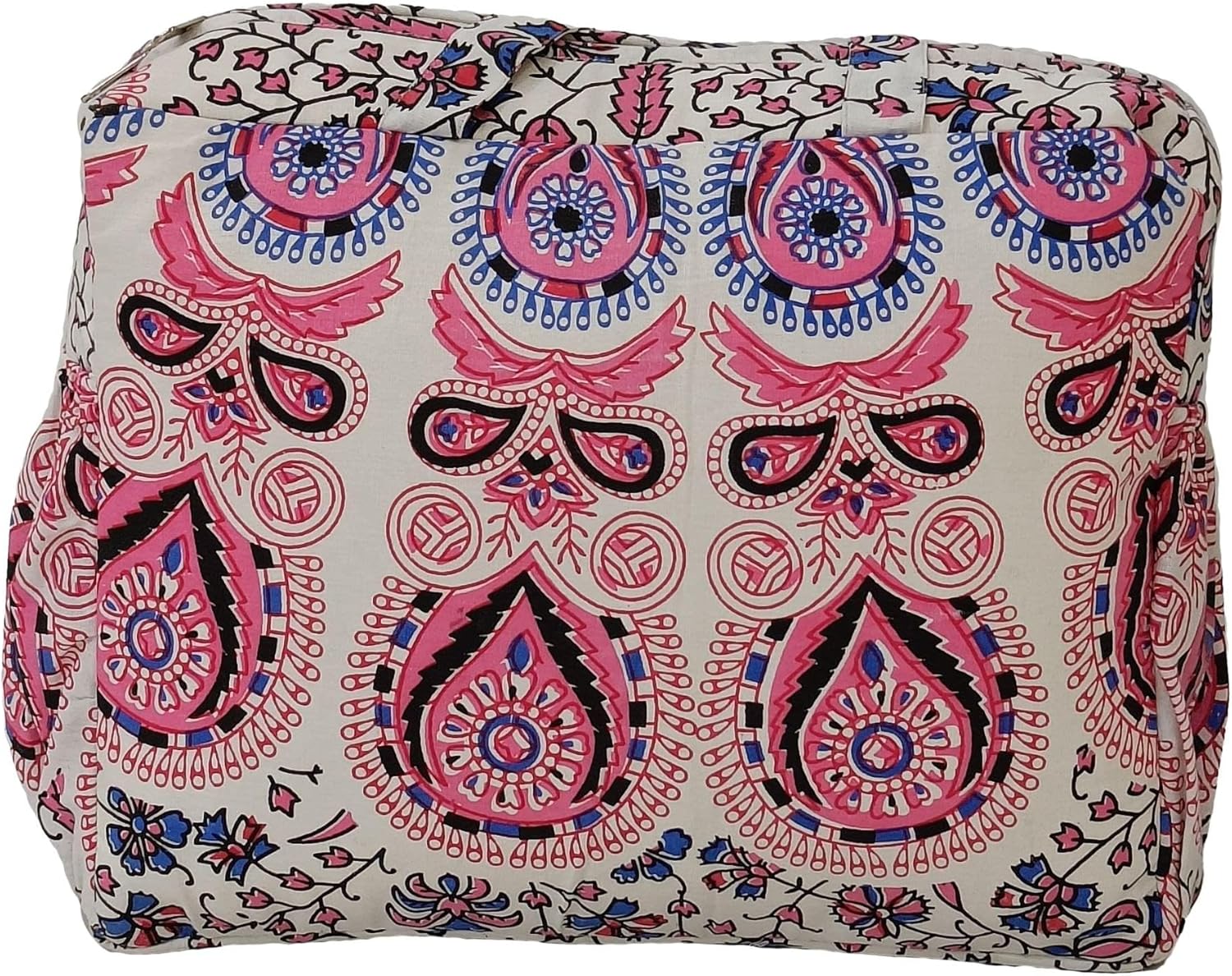 TradeStar Pure Cotton Women's Large Tote Crossbody Shoulder Bag - Printed Versatile Diaper Travel Handbag with Zipper