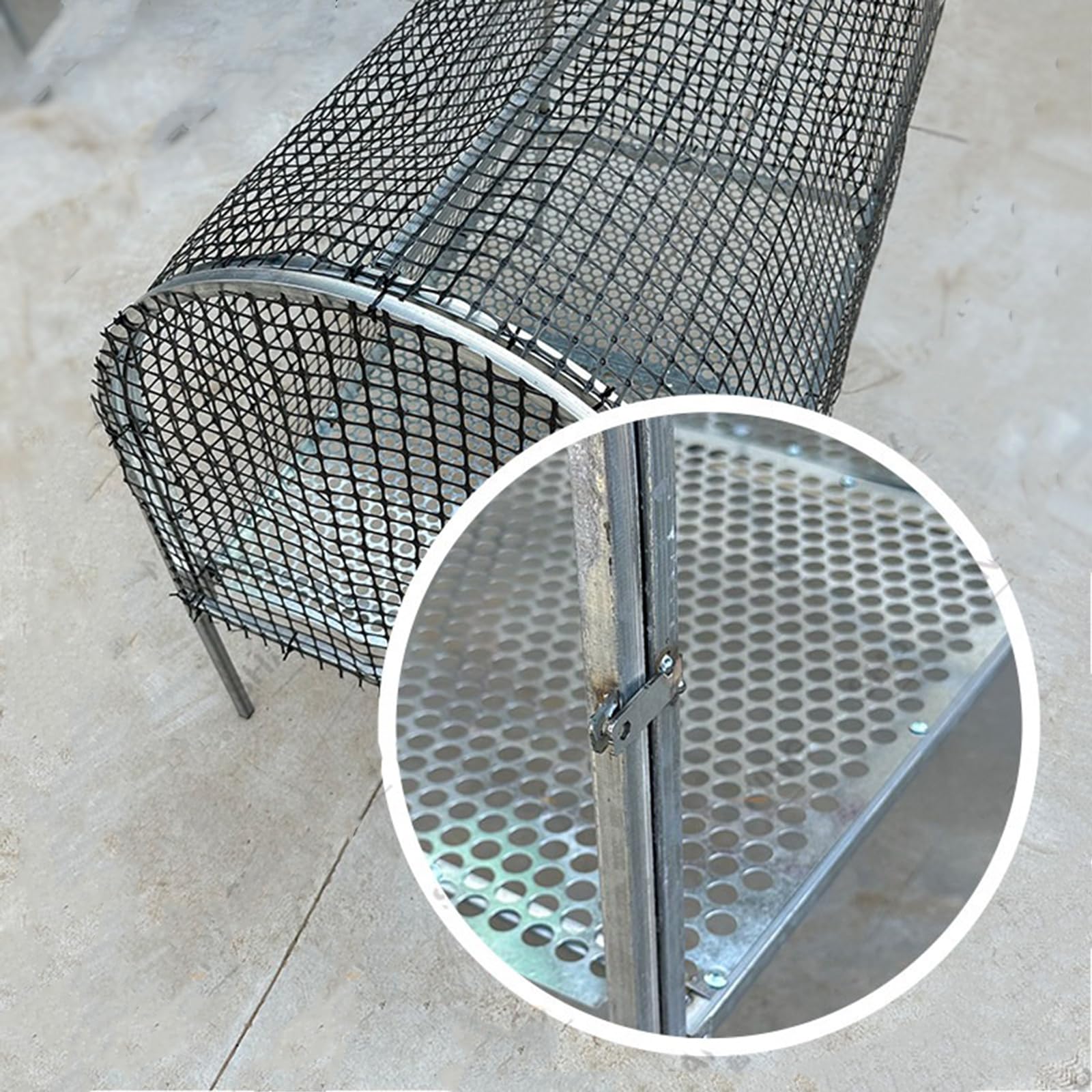 Gallinero Para Exteriores, Túnel Metálico Para Pollos, Corral Para 5-10 Pollos, Estructura Resistente De Acero Galvanizado, Plata, 100cm