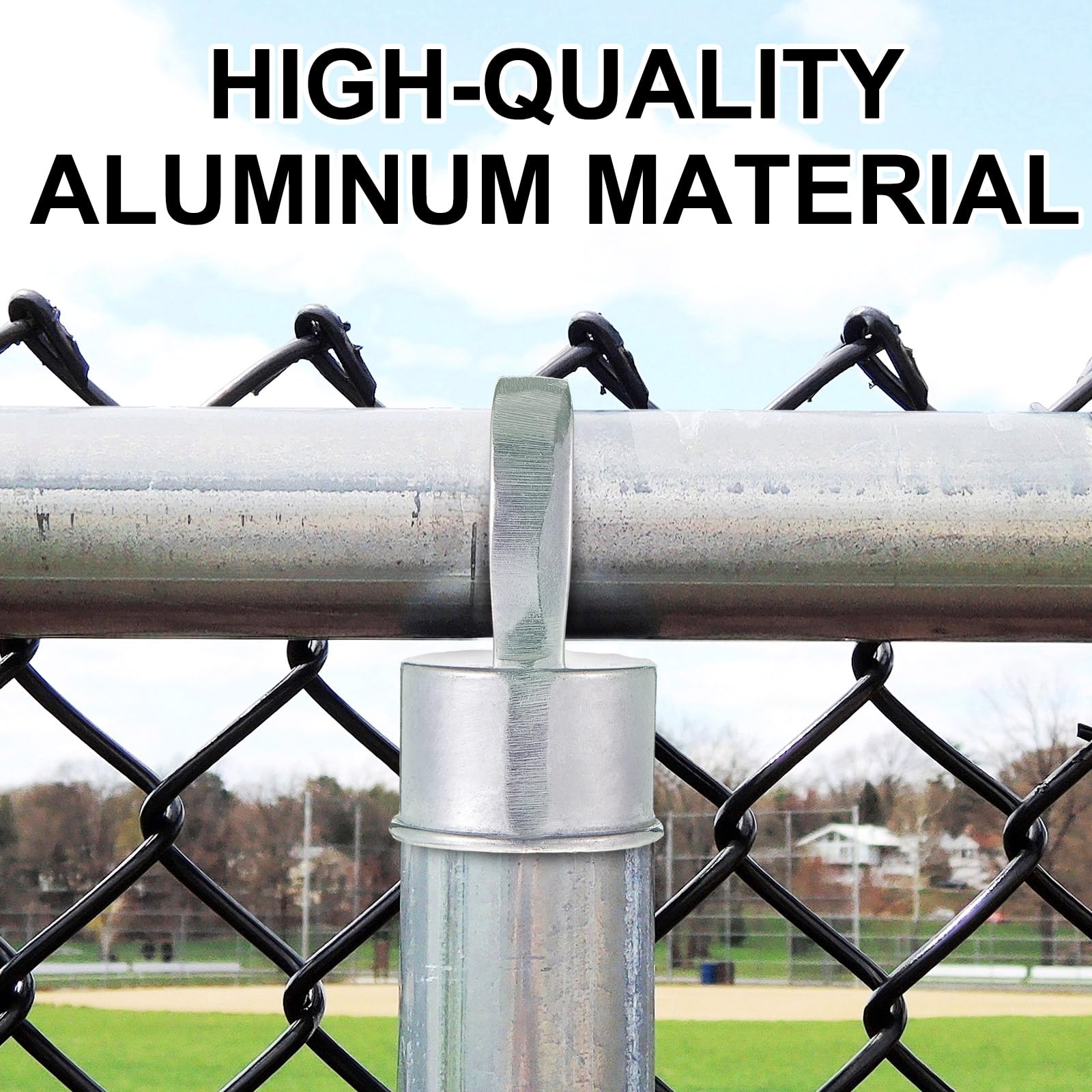 Amazon.com : Therwen Chain Link Fence Ring Cap Aluminum Parts Eye Top  Outdoor Rail Fencing Repair Hardware(12 Pcs,1 7/8