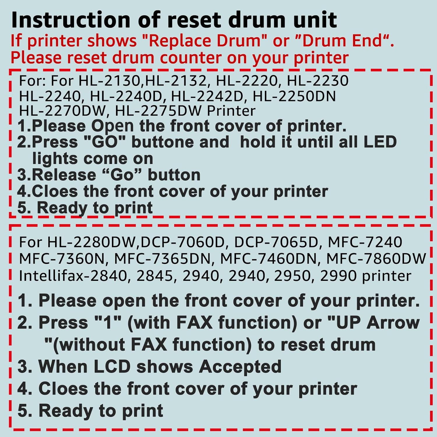 greencycle 2 Pack DR420 Drum Unit Compatible for Brother DR-420 for HL-2270DW HL-2280DW HL-2240 MFC-7360N MFC-7860DW DCP-7065DN Intellifax 2840 Laser Printer (High Yield,Without Toner)