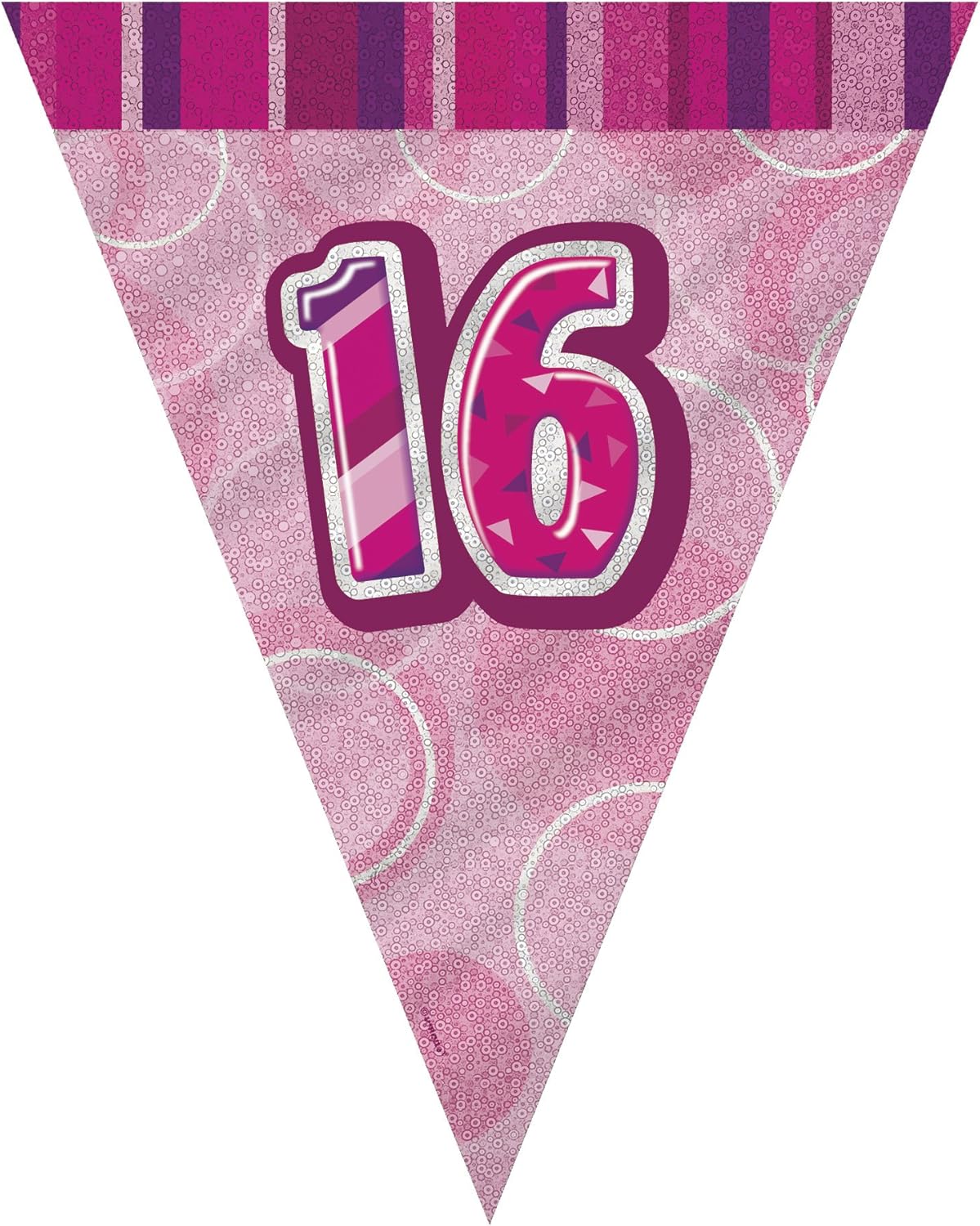 Unique Party 90787-9ft Foil Glitz Black Happy 70th Birthday Banner
