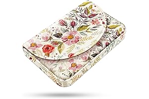 Business Card Holder Pocket: Vintage Floral Pocket-Sized Leather Card Holder for Men and Women