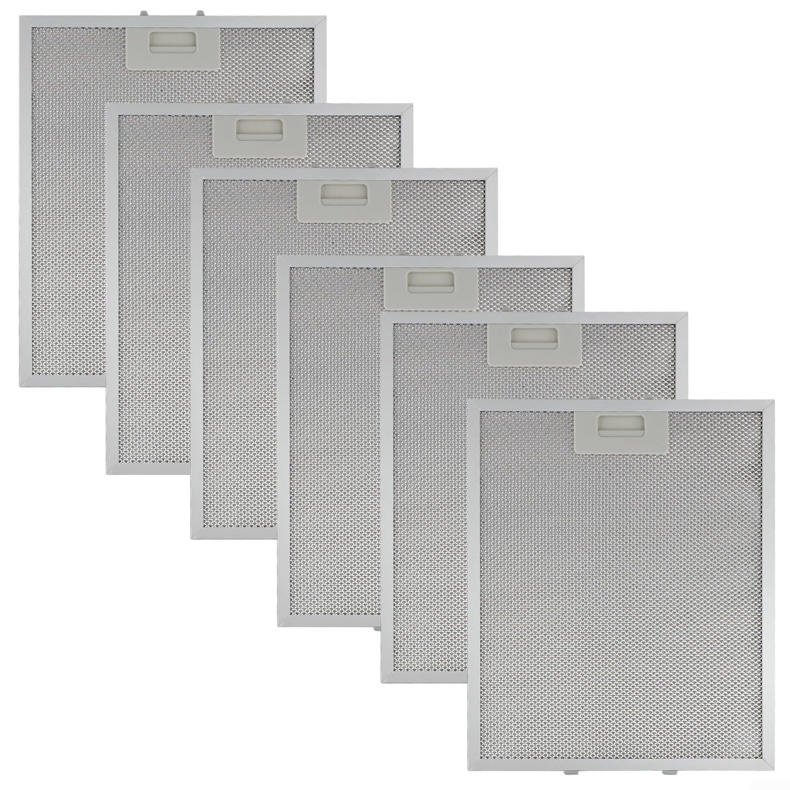 Filtri per cappa aspirante, 280 x 350 x 9 mm, a 5 strati, in alluminio, di ricambio, in rete argentata, per cucina (3 set)