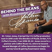 Vista 5 de PJ's Espresso Dolce - Café con sabor a grano entero, sabor dulce y suave a chocolate, 16 onzas (paquete de 1)