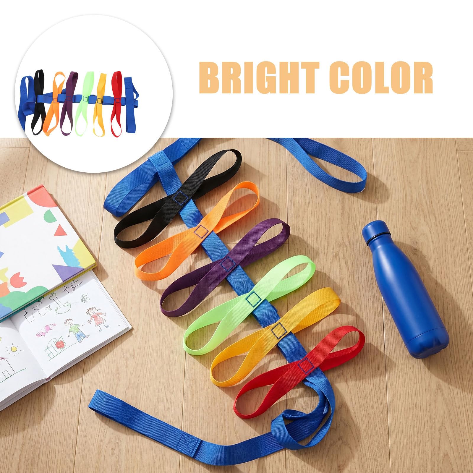 Kisangel Lot de 2 cordes de sécurité pour enfants : corde de marche avec 14 poignées - 3,5 m (11,5 pi) - dragonne anti-perte - rênes anti-fugue pour enfants d'âge préscolaire et de garderie