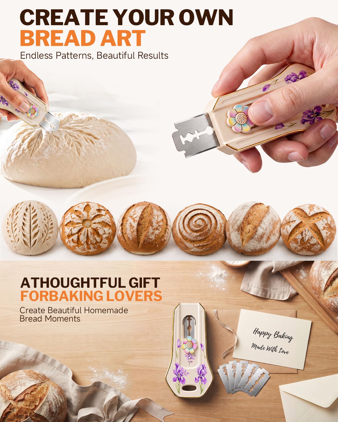 Sourdough Bread Lame - Secure Scoring Tool -8