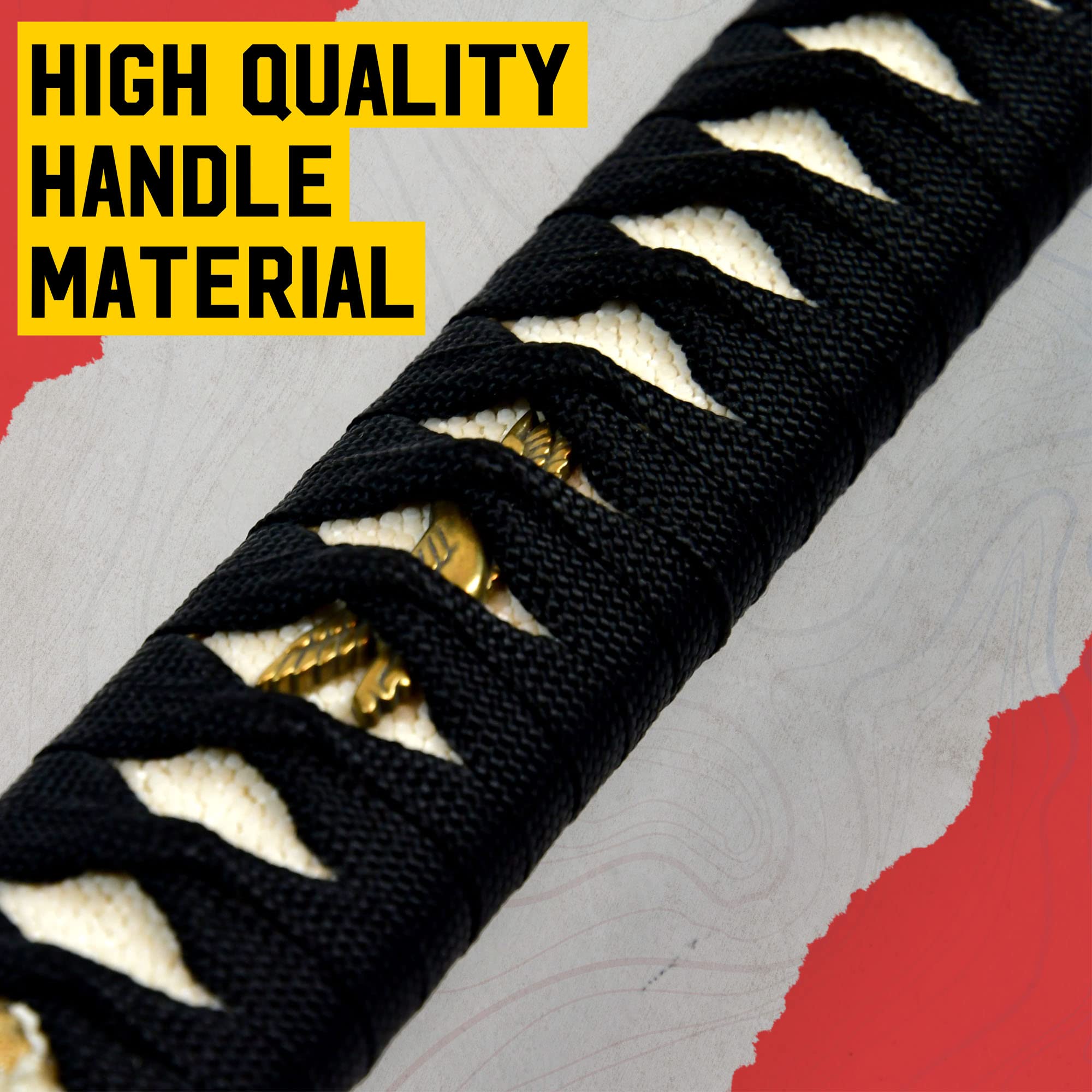 Nodachi Schwert - handgeschmiedet & gefaltet, Set - Blutdamast Edition, Samurai Schwerter scharf echt, 141 cm, Scheide, Schwertständer & Schwertpflegeset, Katana Schwert für Tameshigire & Samurai Deko