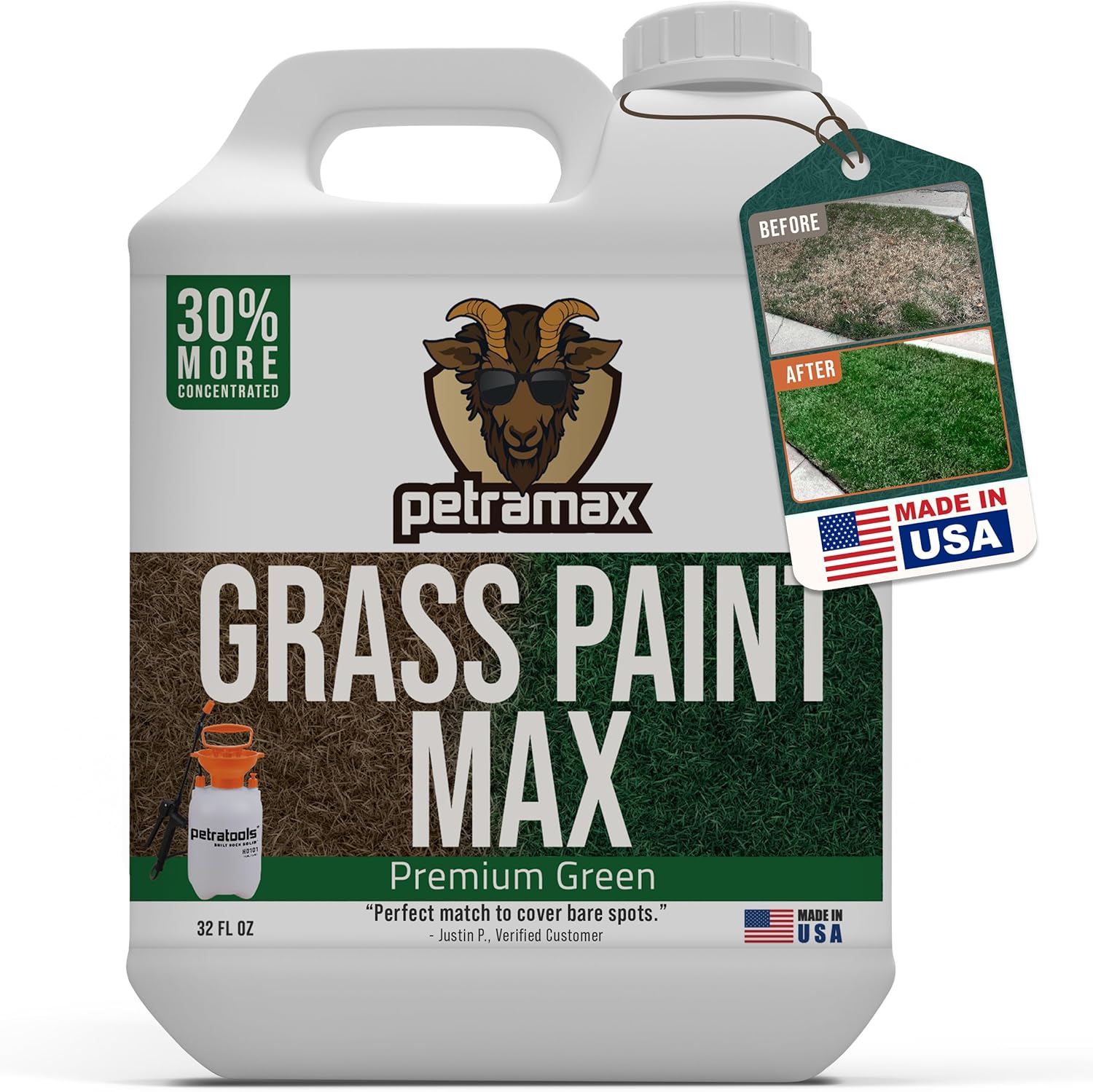 Amazon.com: PetraMax Max Grass Paint for Lawn - Maintain Perfect Green ...